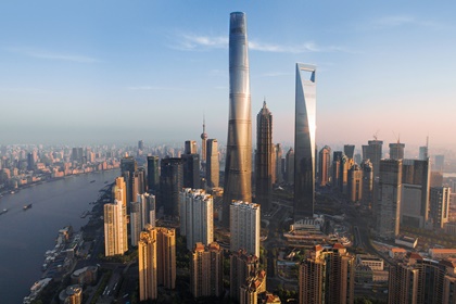 Bâtiments de Shanghai, ça fait beaucoup de béton!